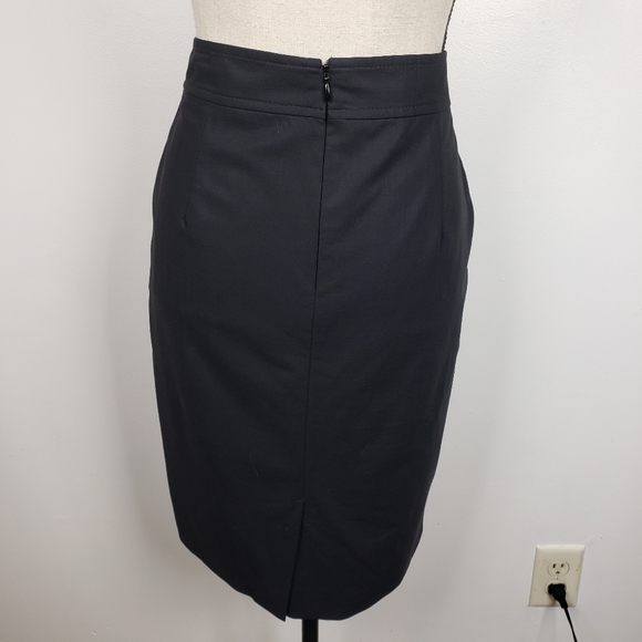 NetWork Black Wool Blend Pencil Skirt 38 - Picture 8 of 15